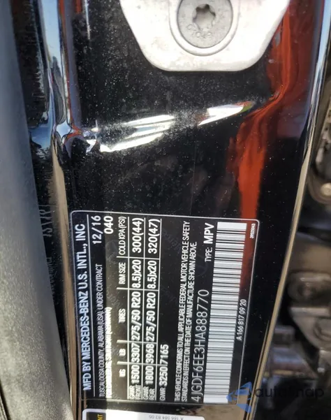 2017 Mercedes-Benz Gls 450 4Matic z USA, uszkodzony, nr VIN 4JGDF6EE3HA888770